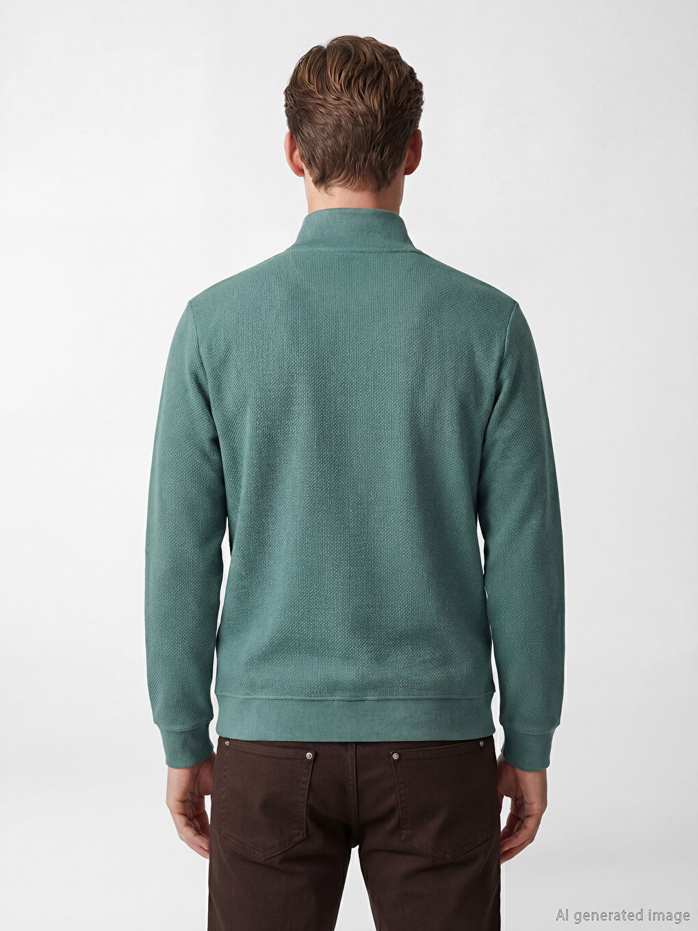 პოლო საყელო მამაკაცის თბილი ზედა-3