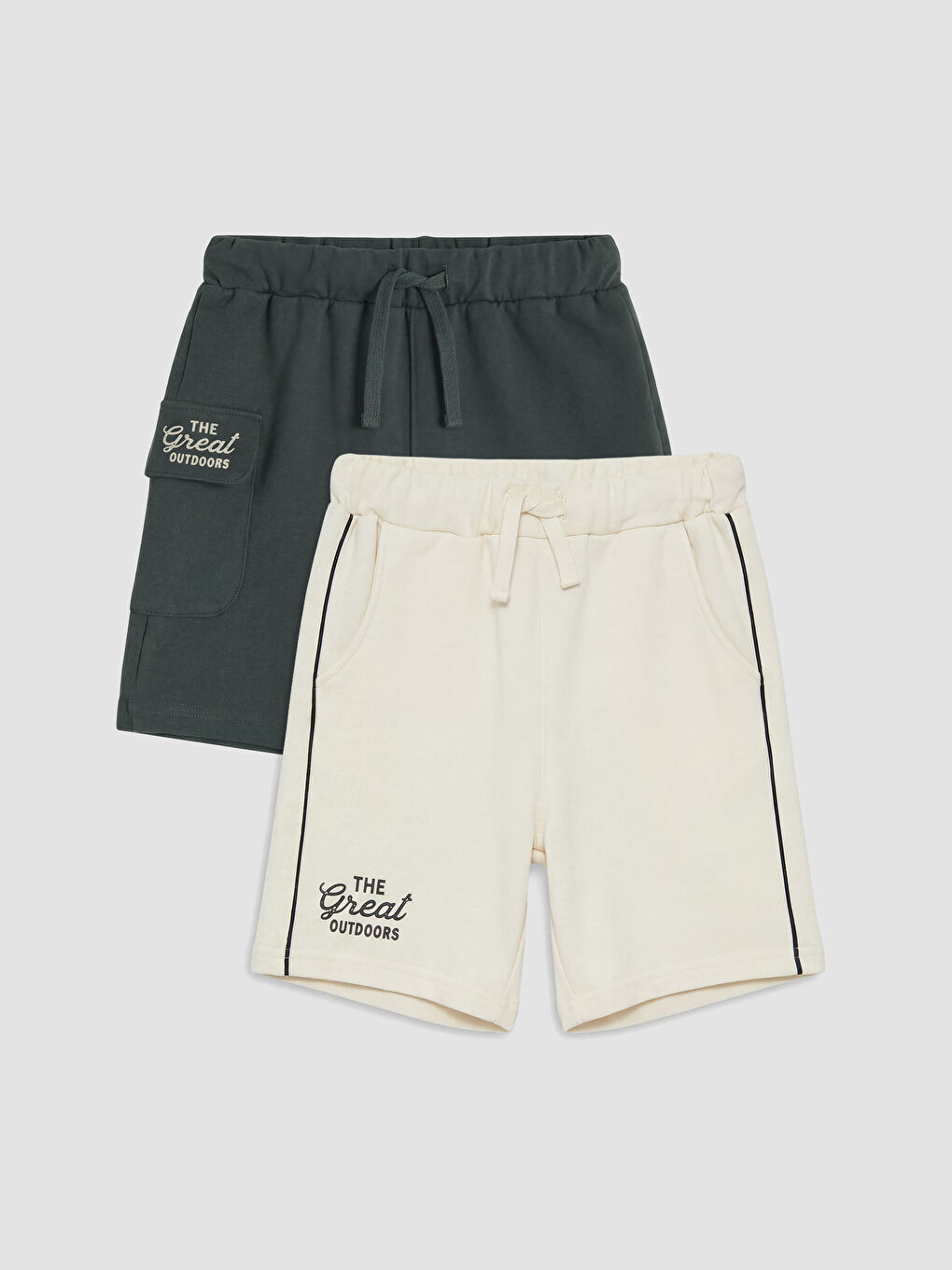 Antrasit Erkek Çocuk Cepli Şort 2'li