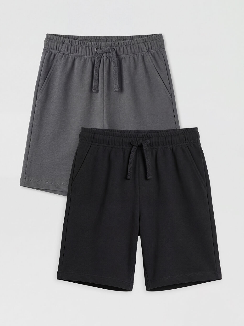 Siyah Beli Lastikli Erkek Çocuk Şort 2'li