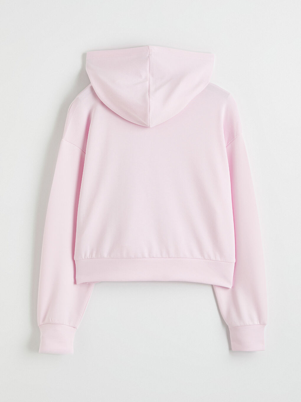Pembe Kapüşonlu Stitch Baskılı Kız Çocuk Sweatshirt-2