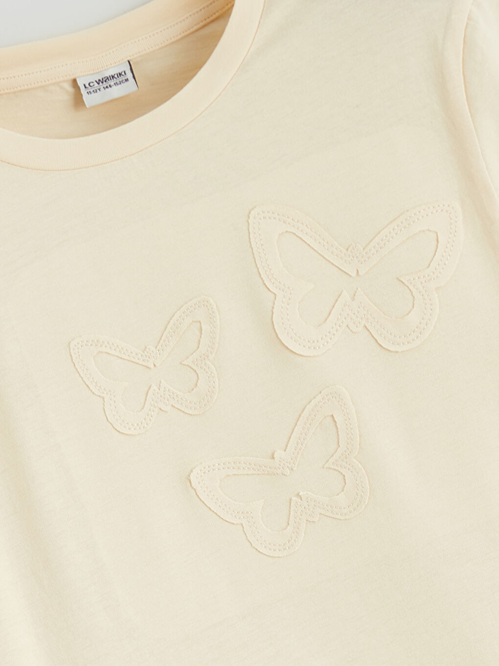 Sarı Çiçekli Kız Çocuk Tişört-1