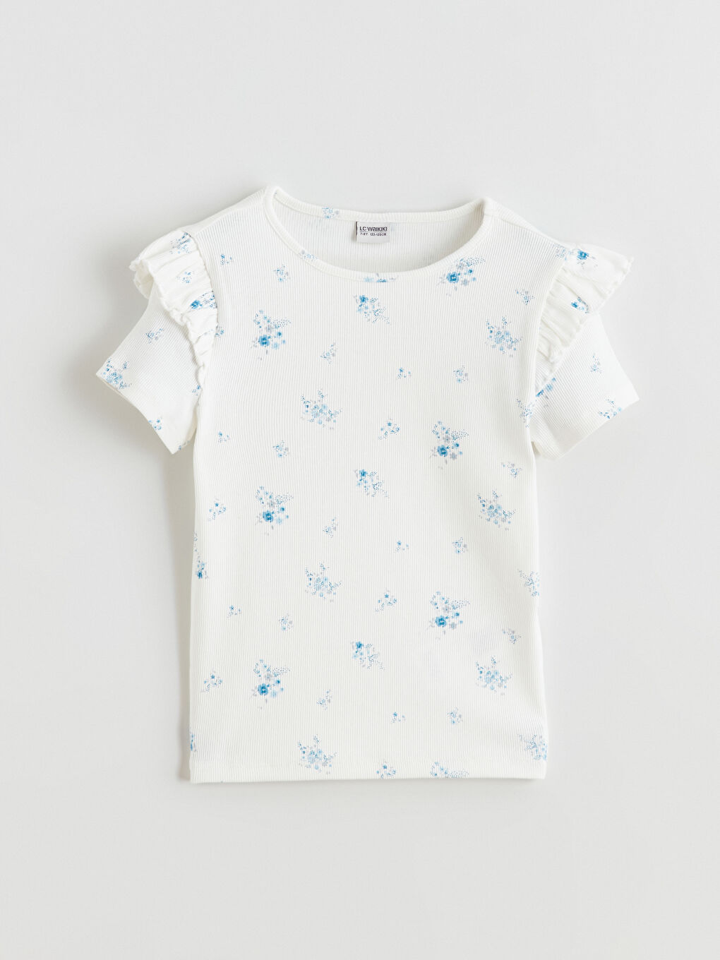 Çiçekli Kız Çocuk Tişört