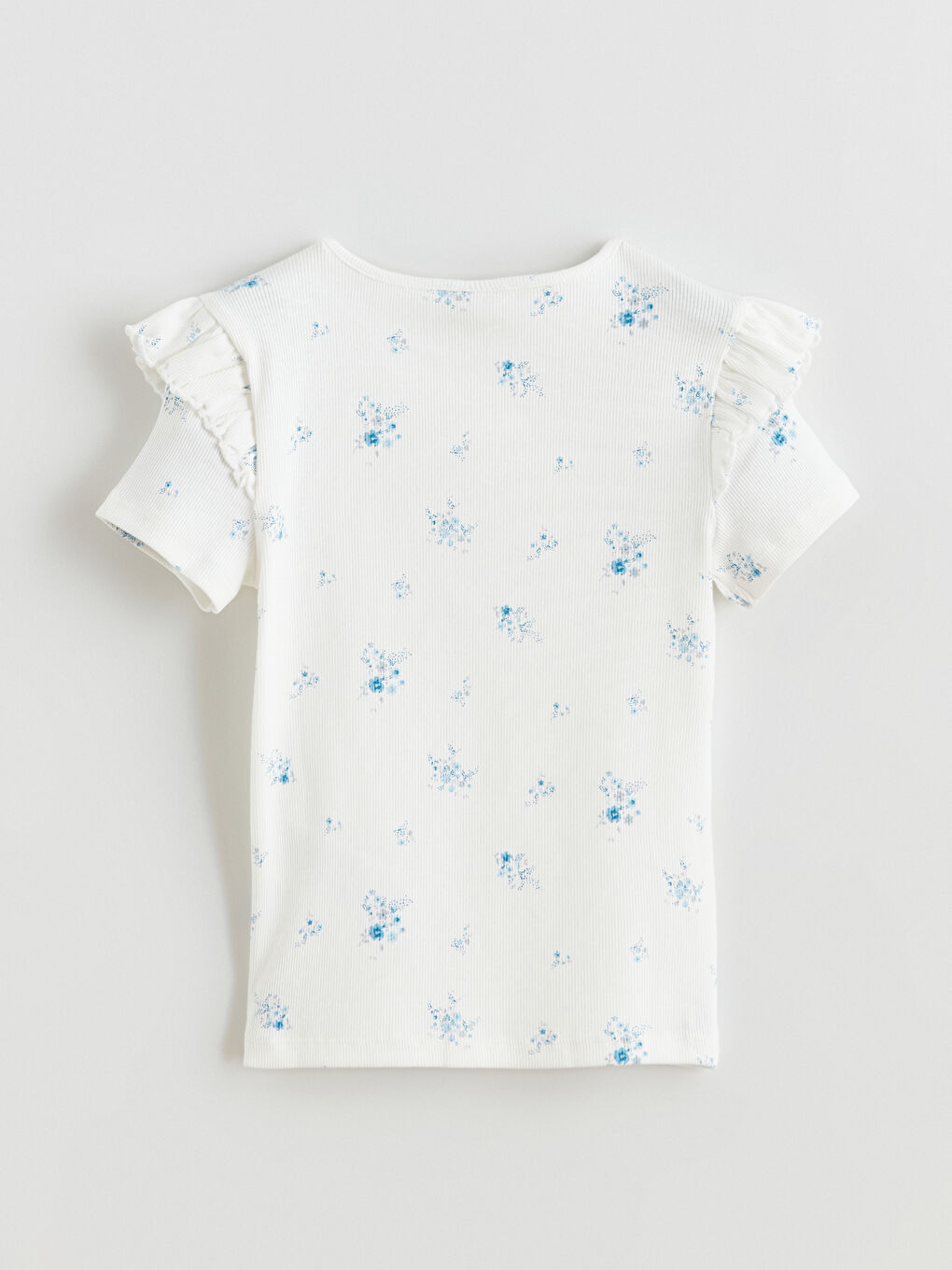 Çiçekli Kız Çocuk Tişört-2