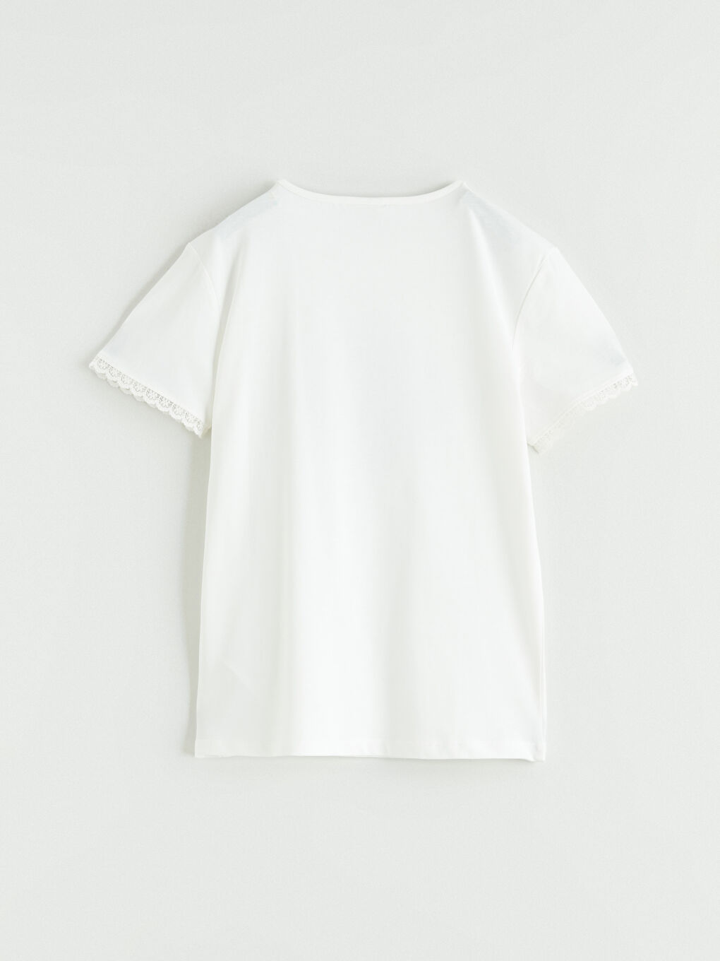 Ekru Baskılı Kız Çocuk Tişört-2