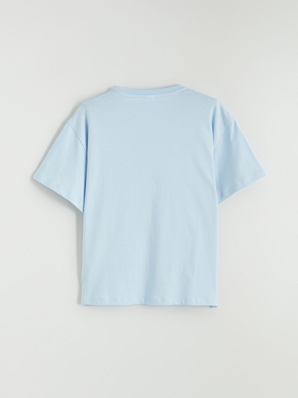 Crew Neck Lace Detailed Girl T-Shirt-2