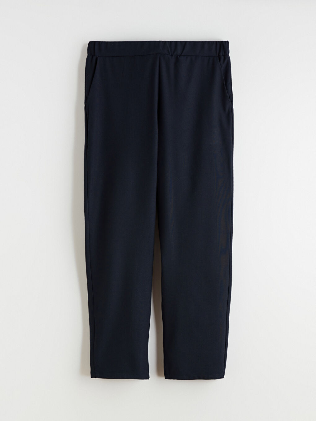 Lacivert Beli Lastikli Kadın Pantolon-4