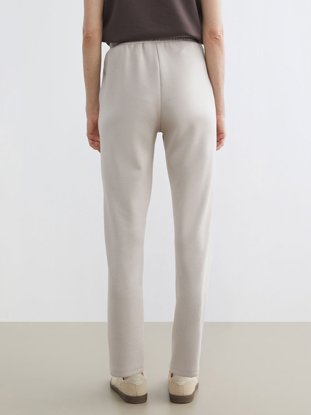 Haki Beli Lastikli Kadın Pantolon-3