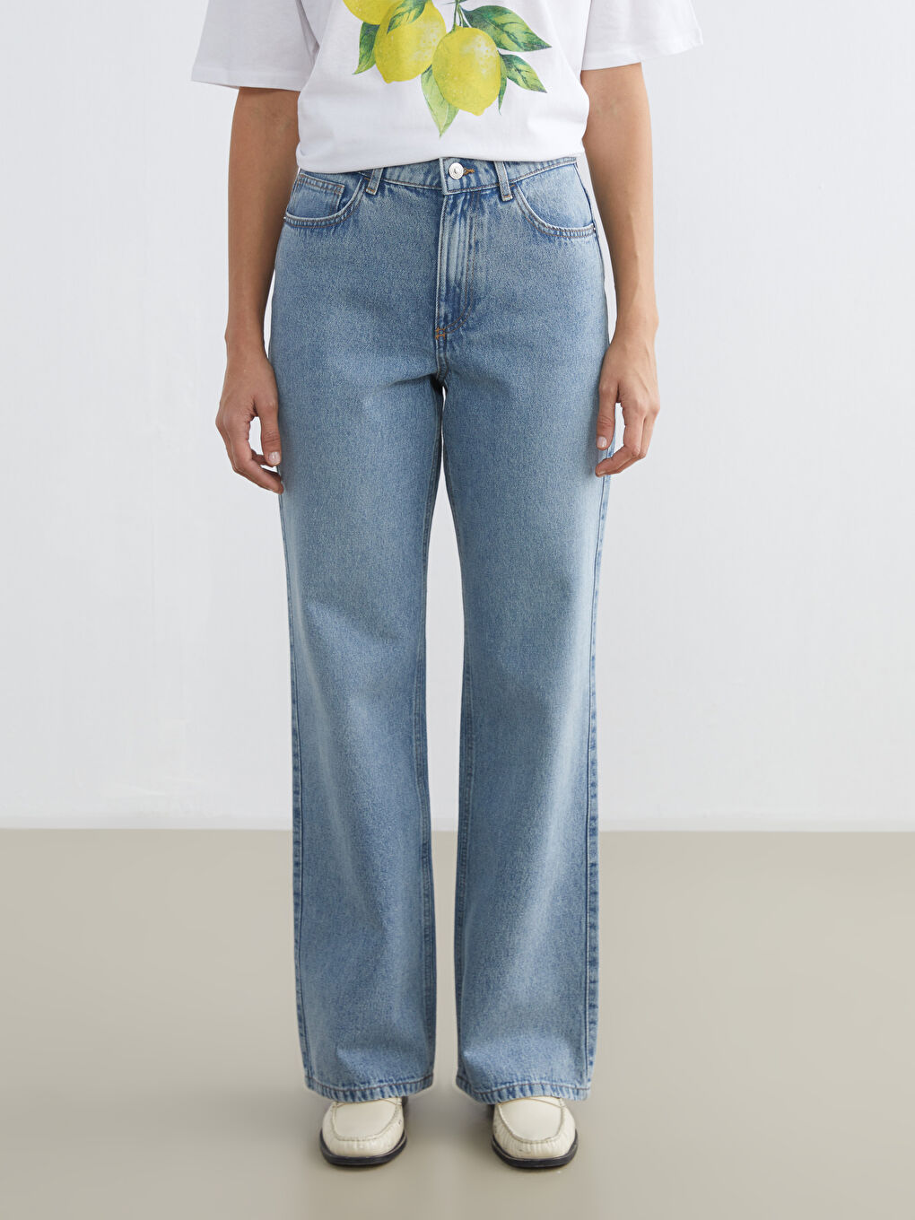 Әйелдер ИНДИГО Джинсы шалбар-1