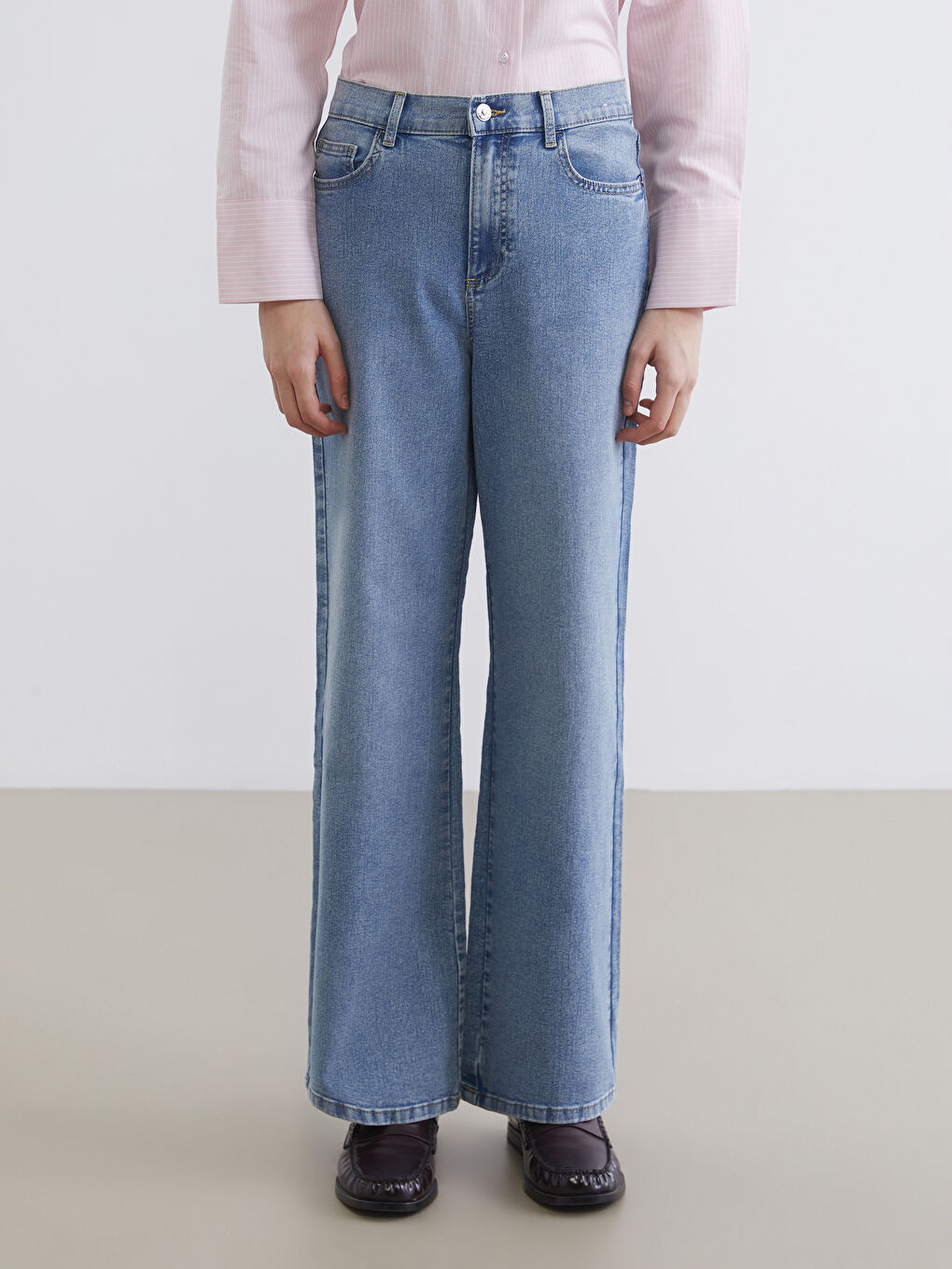 Женщины Индиго Джинсы-1