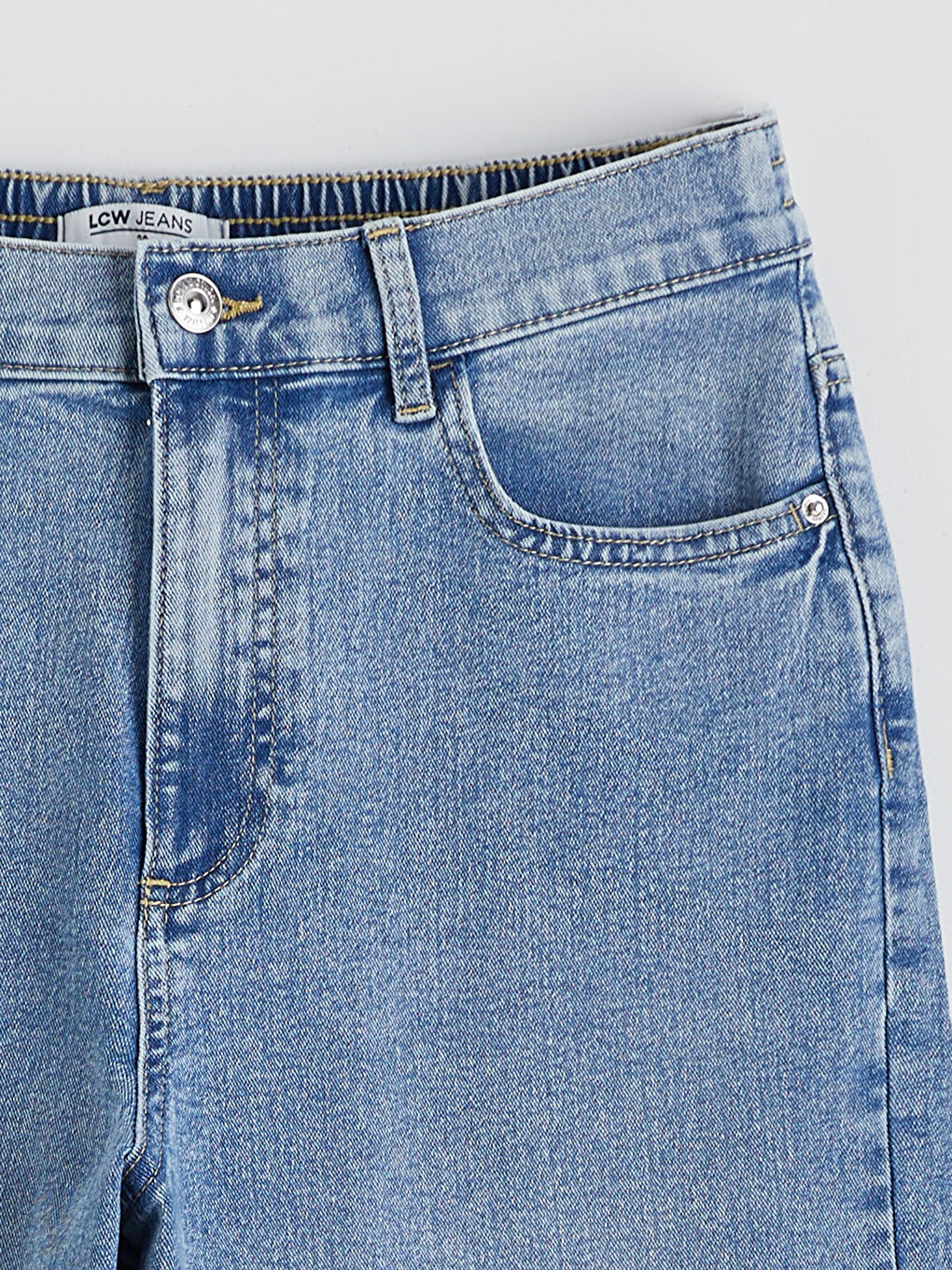 Женщины Индиго Джинсы-5