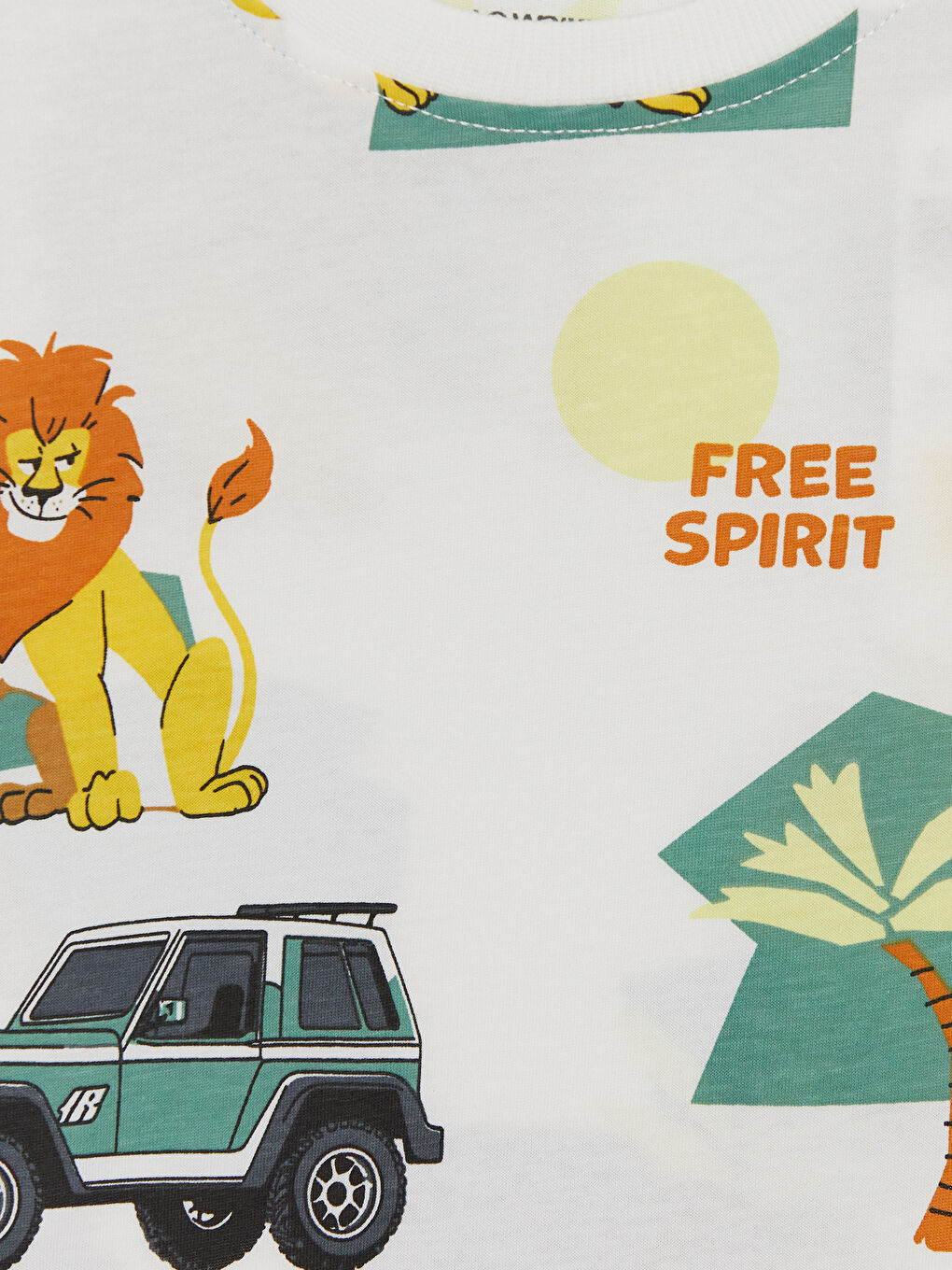 Ekru Baskılı Erkek Çocuk Tişört-2