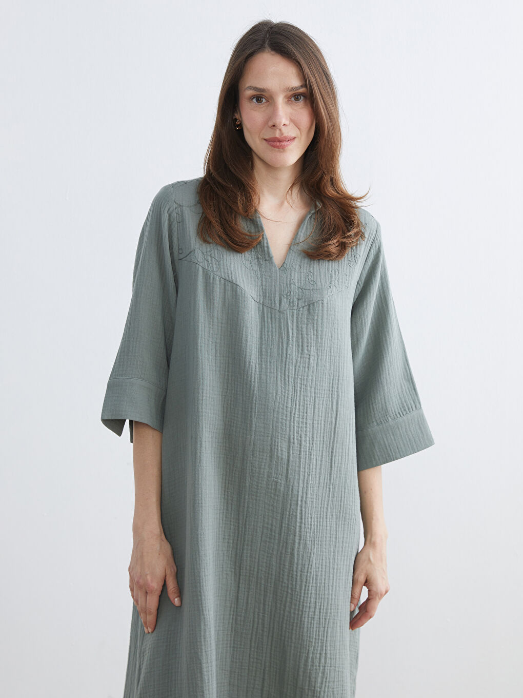 TAMNO ŽUTA Haljina Žena-1