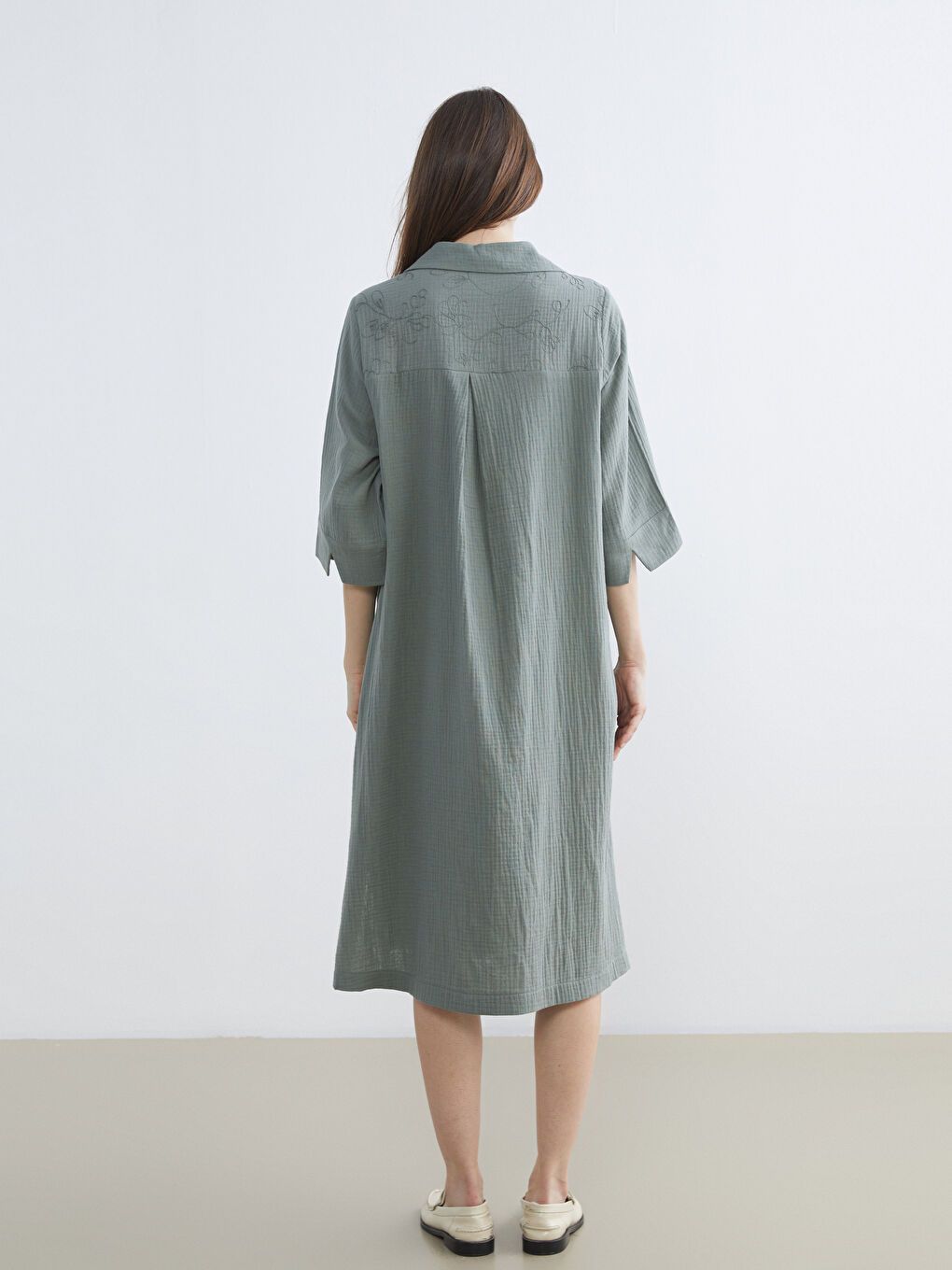 TAMNO ŽUTA Haljina Žena-3