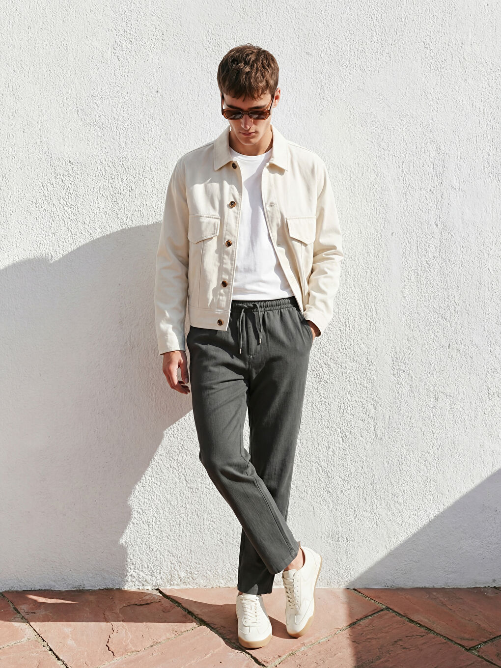 Men's Gabardine Trousers in a Classic Fit.