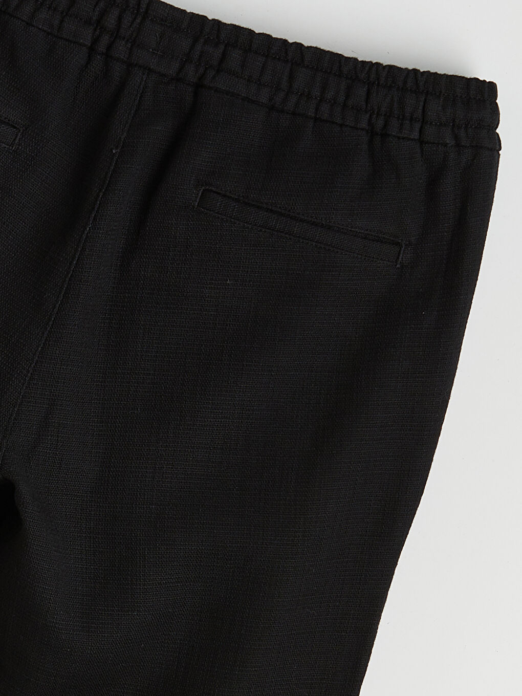 Siyah Standart Kalıp Gabardin Erkek Pantolon-6