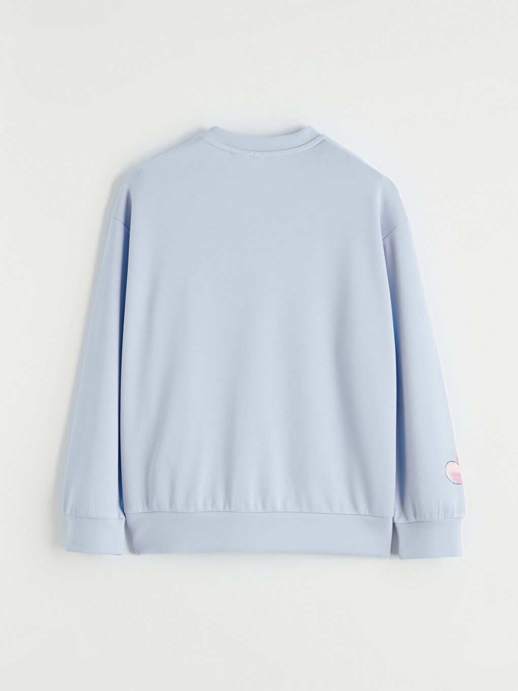 Mavi Stitch Baskılı Kız Çocuk Soft Touch Sweatshirt-1