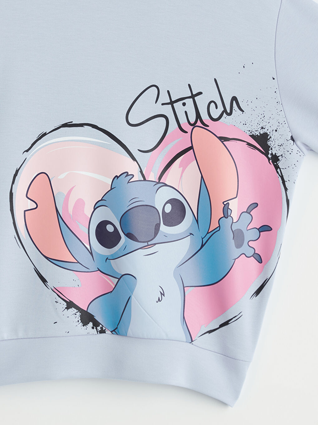 Mavi Stitch Baskılı Kız Çocuk Soft Touch Sweatshirt-2