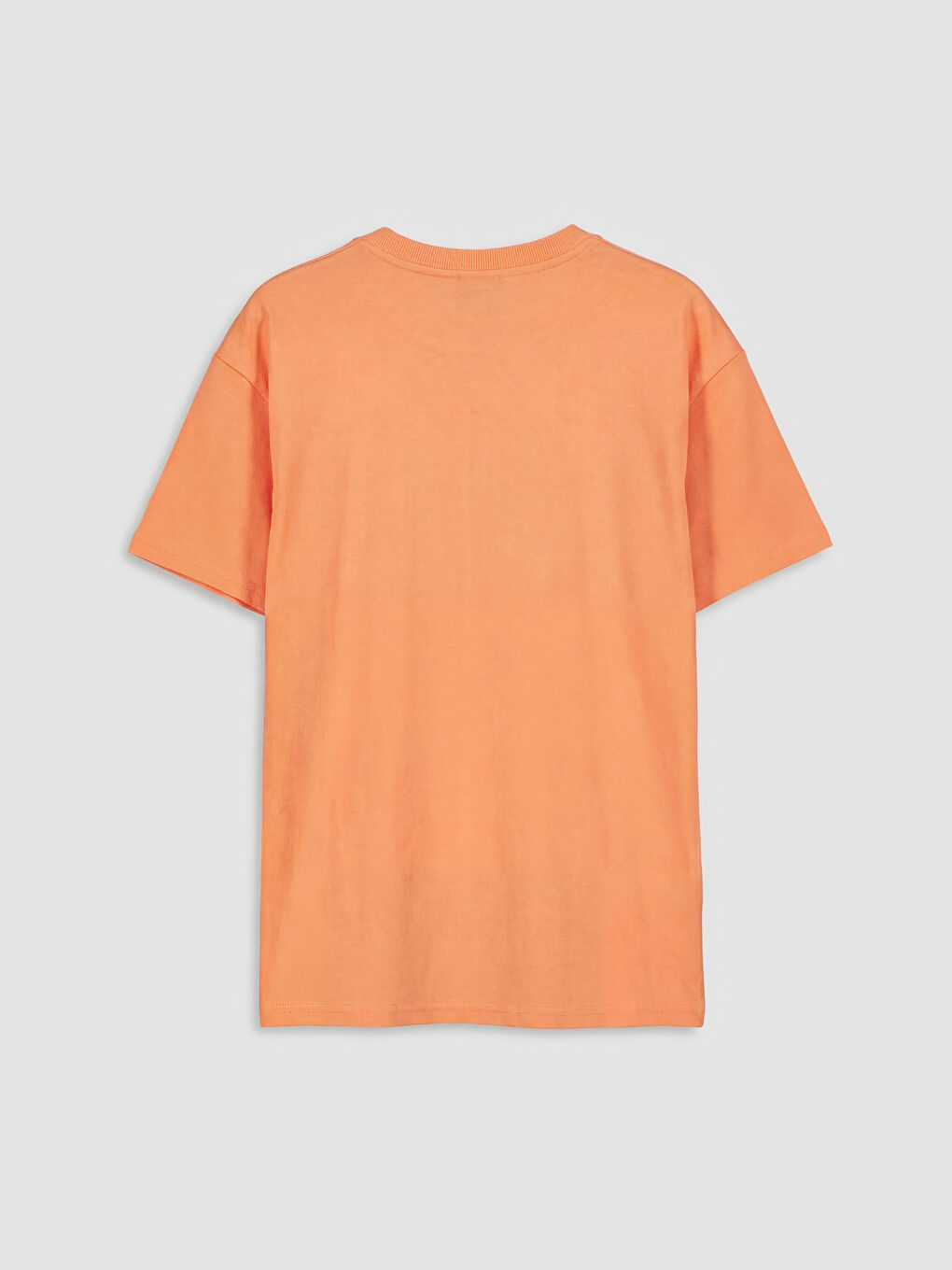 Turuncu Bisiklet Yaka Baskılı Erkek Çocuk Tişört-1