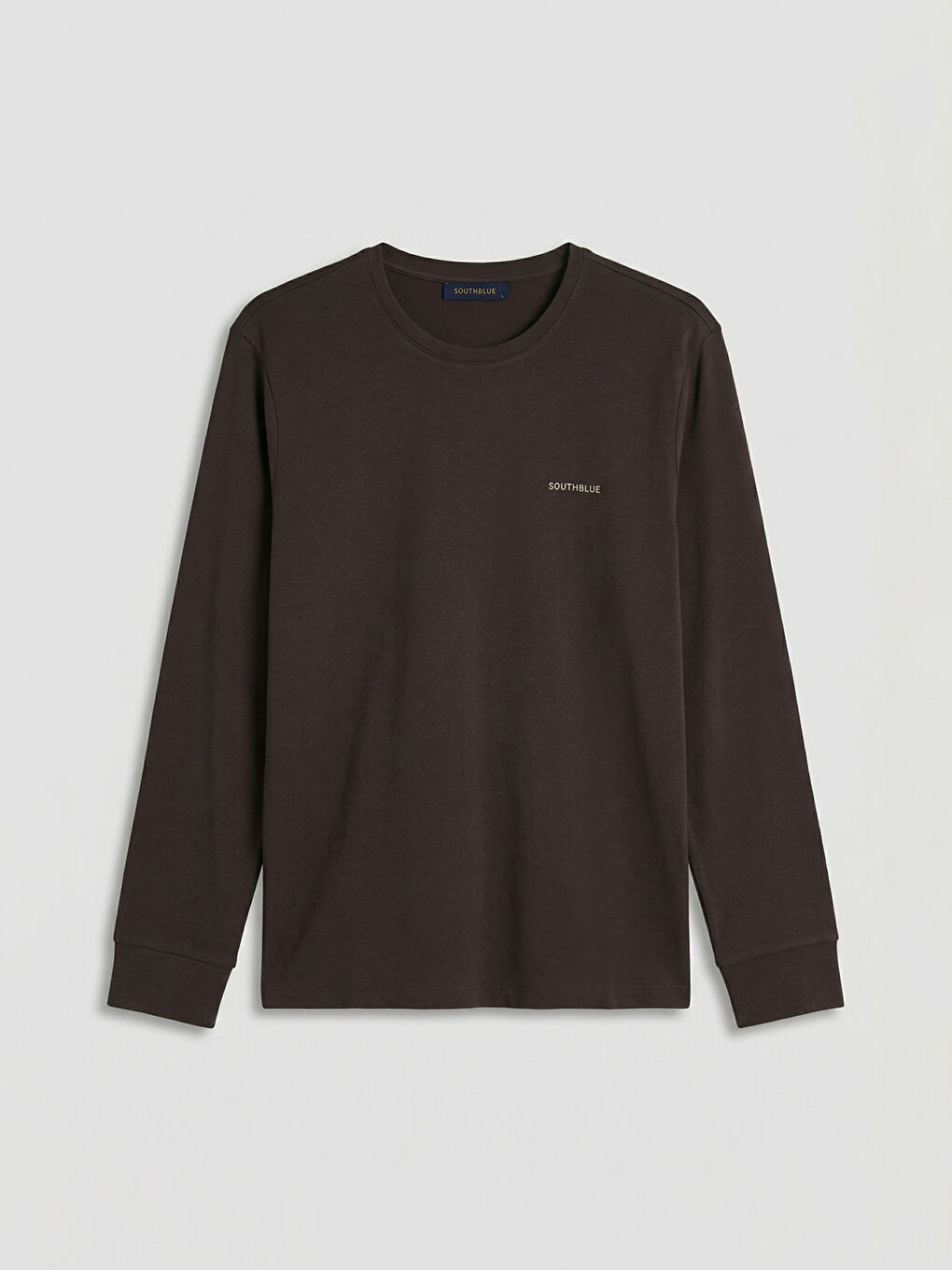 Kahverengi Bisiklet Yaka Erkek Sweatshirt-4