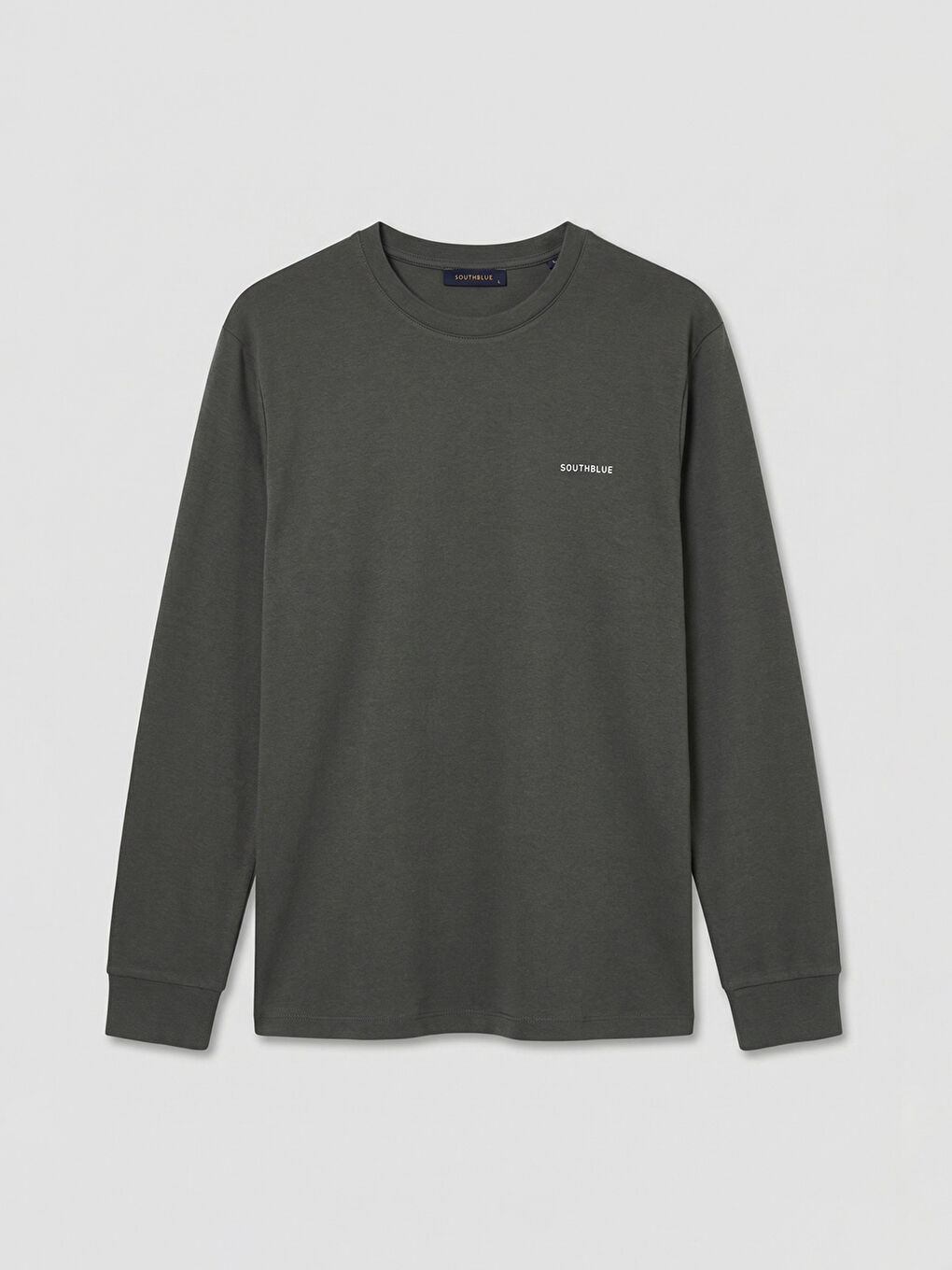 Gri Bisiklet Yaka Erkek Sweatshirt