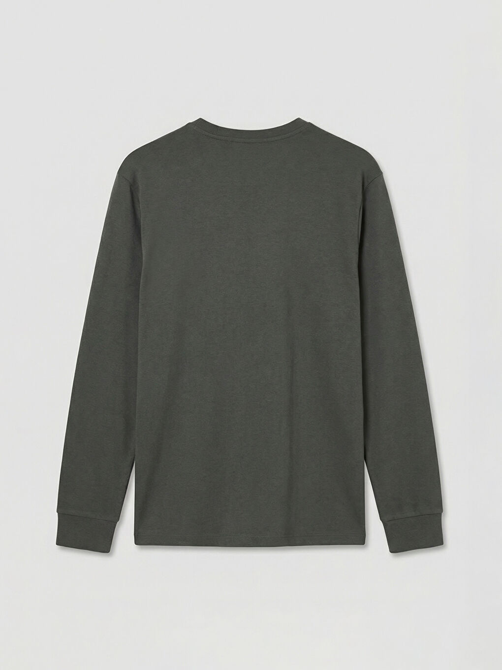 Gri Bisiklet Yaka Erkek Sweatshirt-1