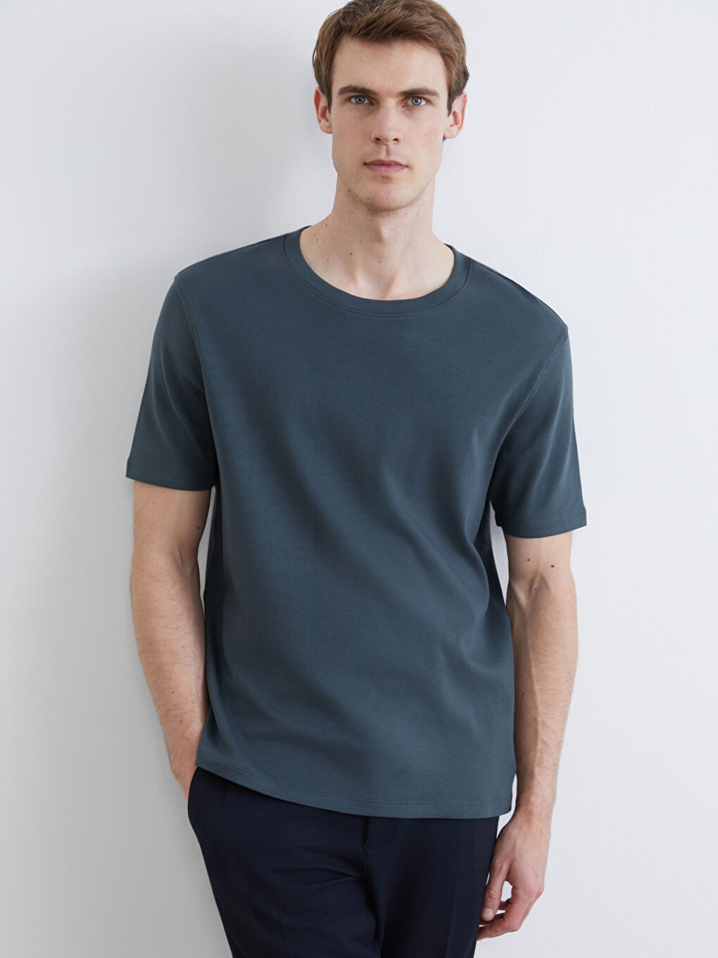 Yeşil Bisiklet Yaka Erkek Tişört