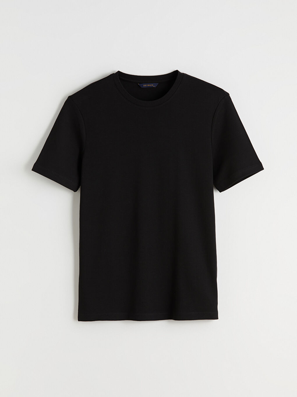 Siyah Bisiklet Yaka Erkek Tişört-4