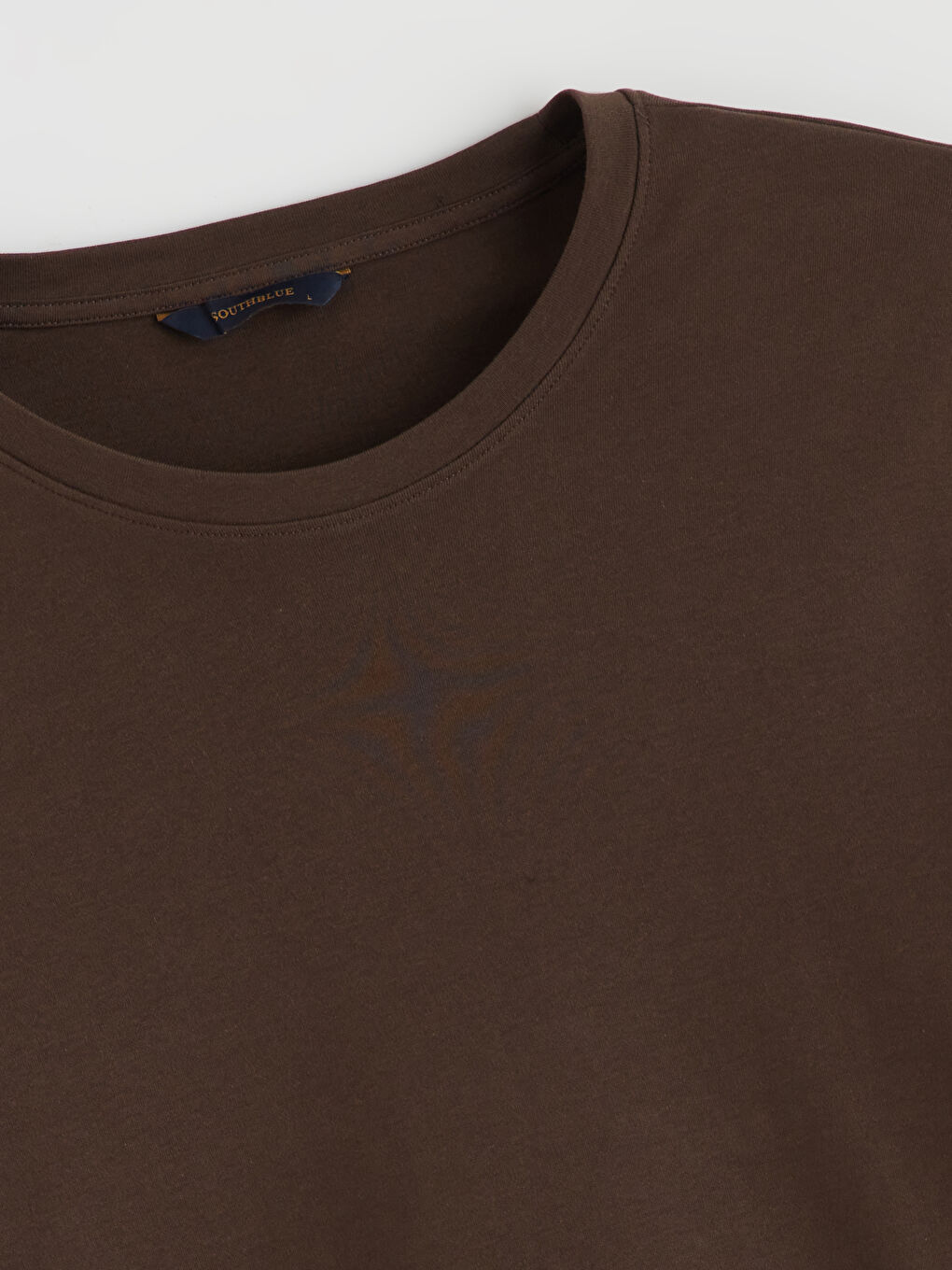 Kahverengi Bisiklet Yaka Erkek Tişört-5