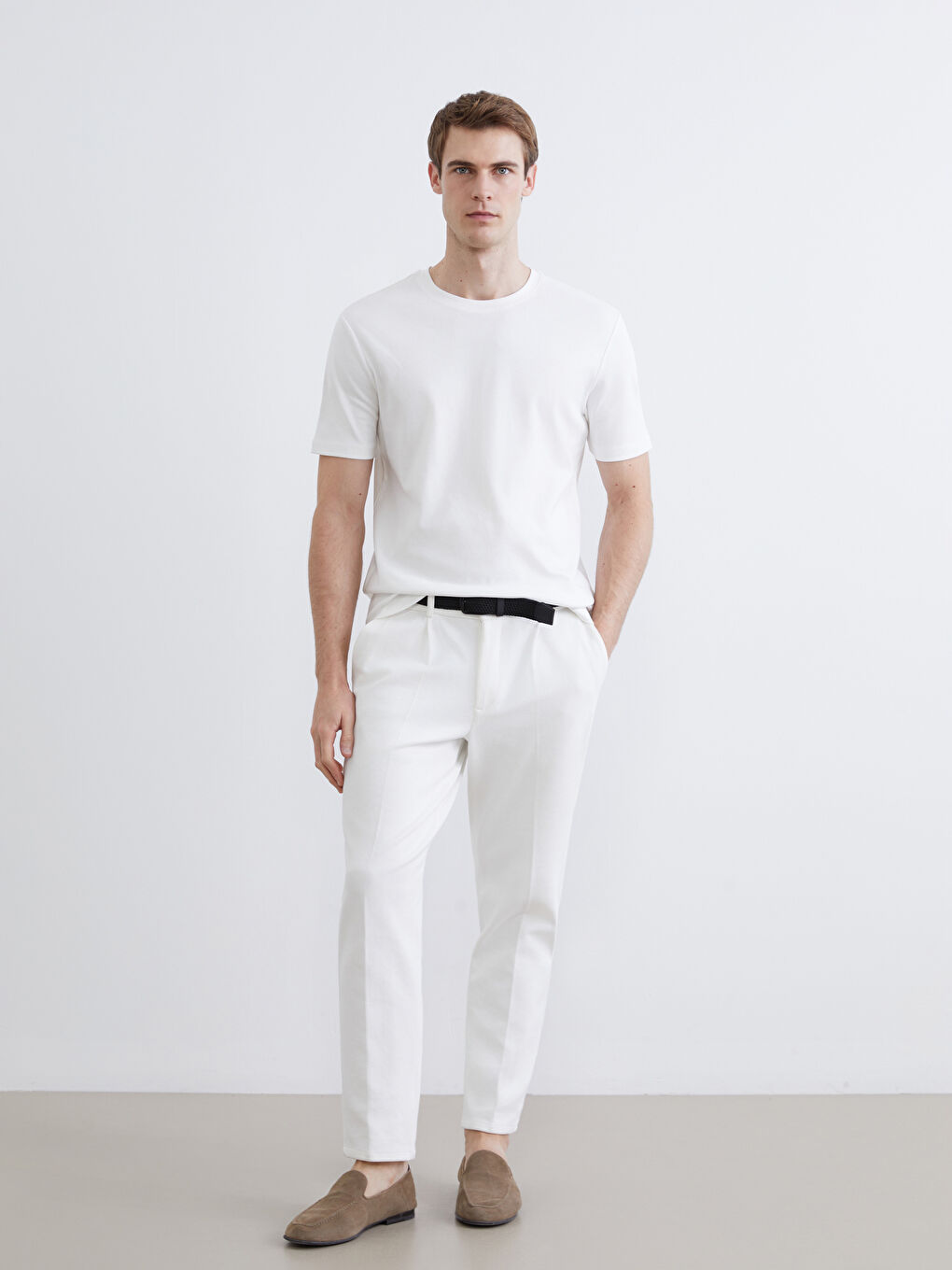 تيشيرت ياقة دائرية للرجال-1