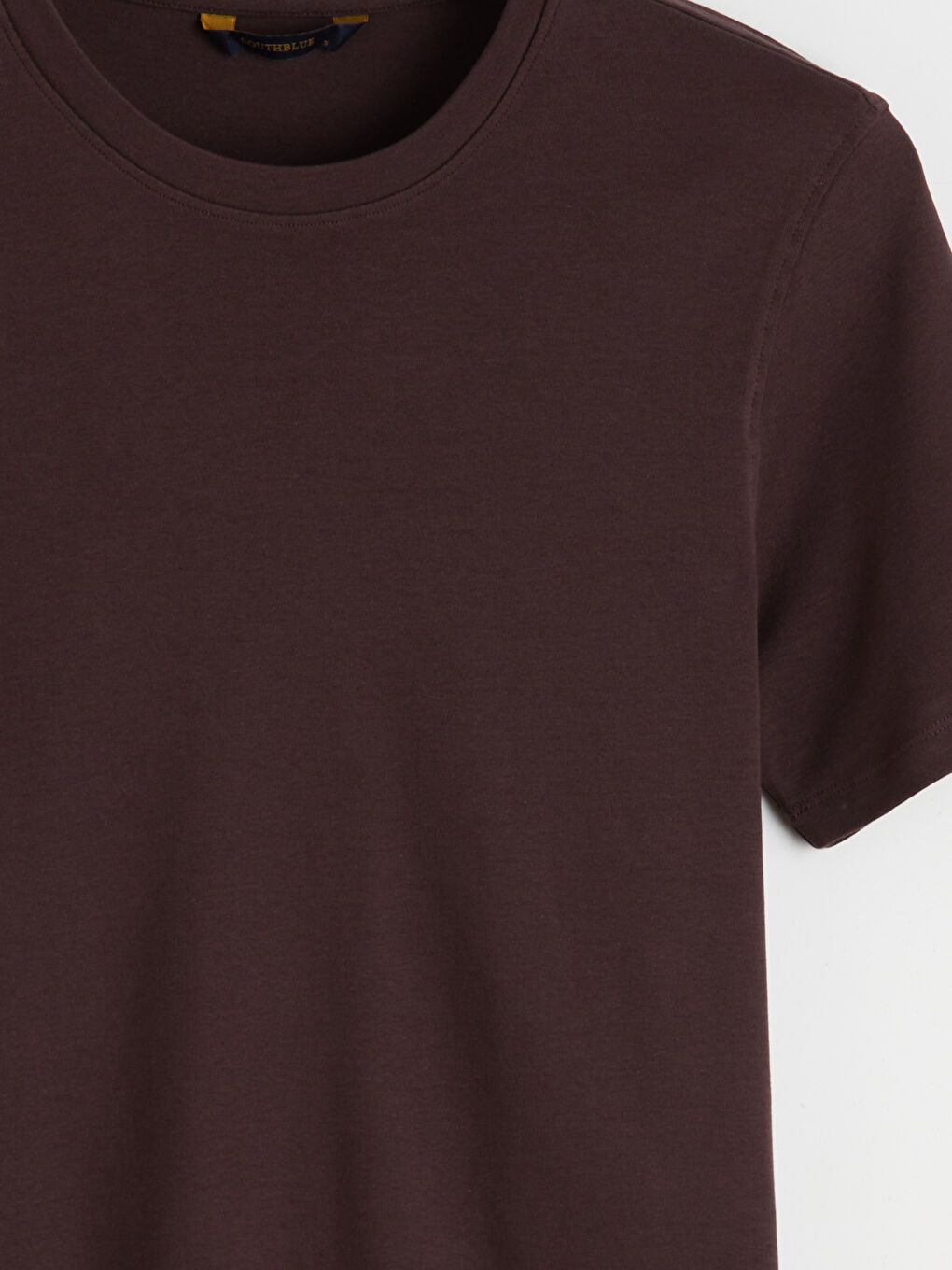 Mürdüm Bisiklet Yaka Erkek Tişört-5