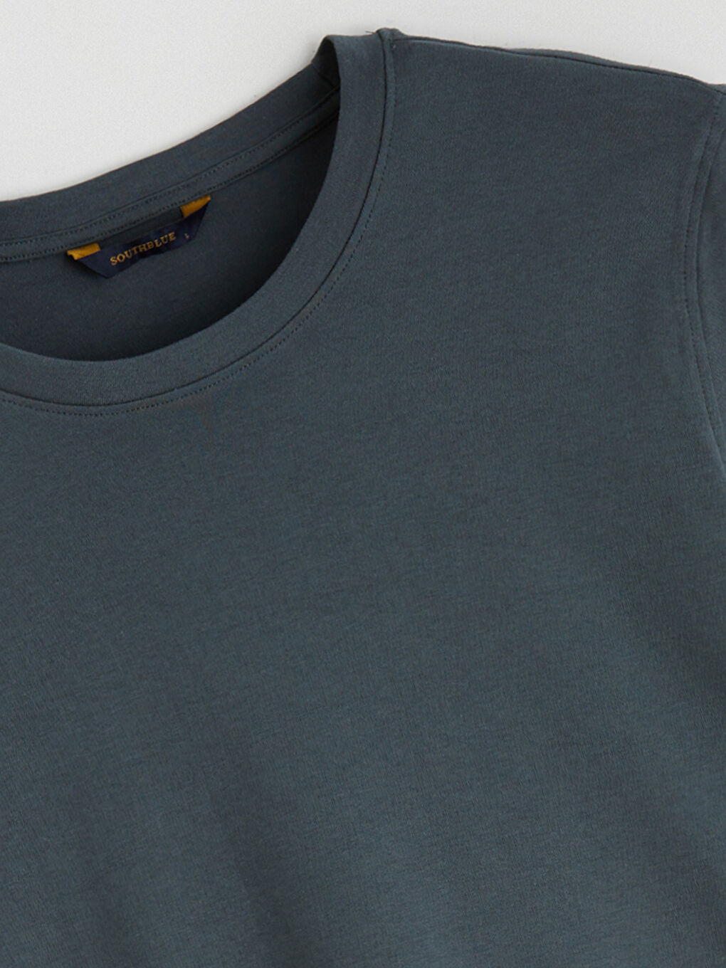 Yeşil Bisiklet Yaka Erkek Tişört-5