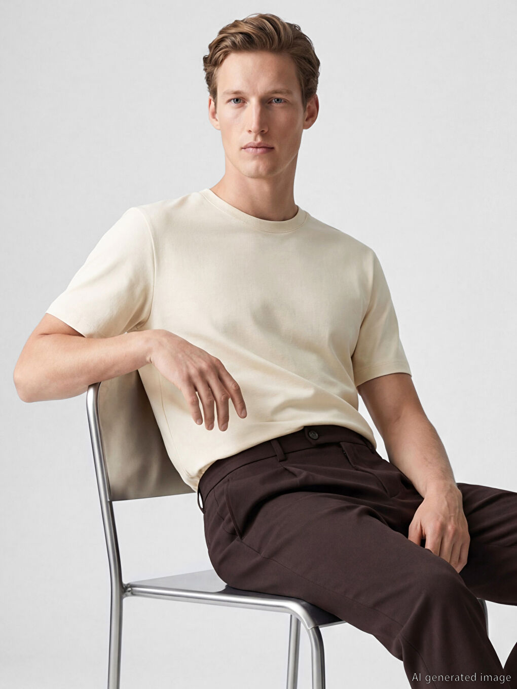 100 % Baumwolle Regular Fit Basic Dickes T-Shirt