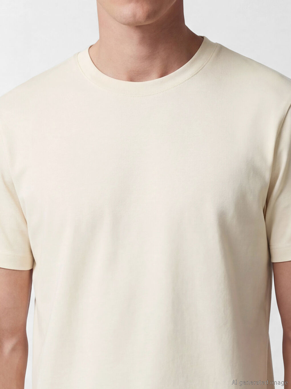 100 % Baumwolle Regular Fit Basic Dickes T-Shirt-2