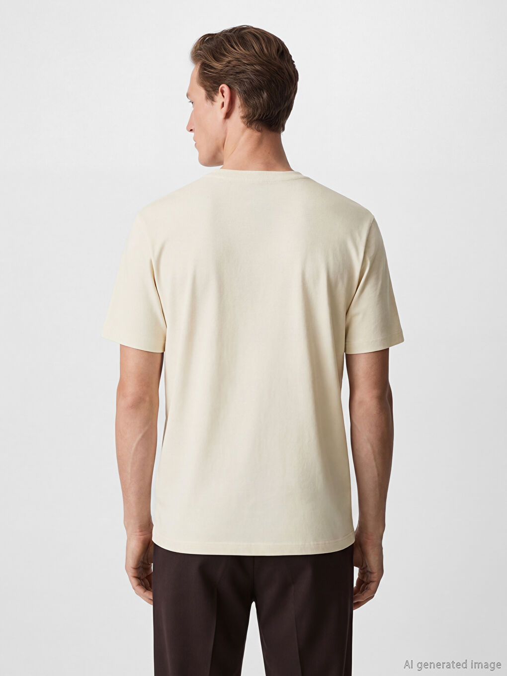 100 % Baumwolle Regular Fit Basic Dickes T-Shirt-3