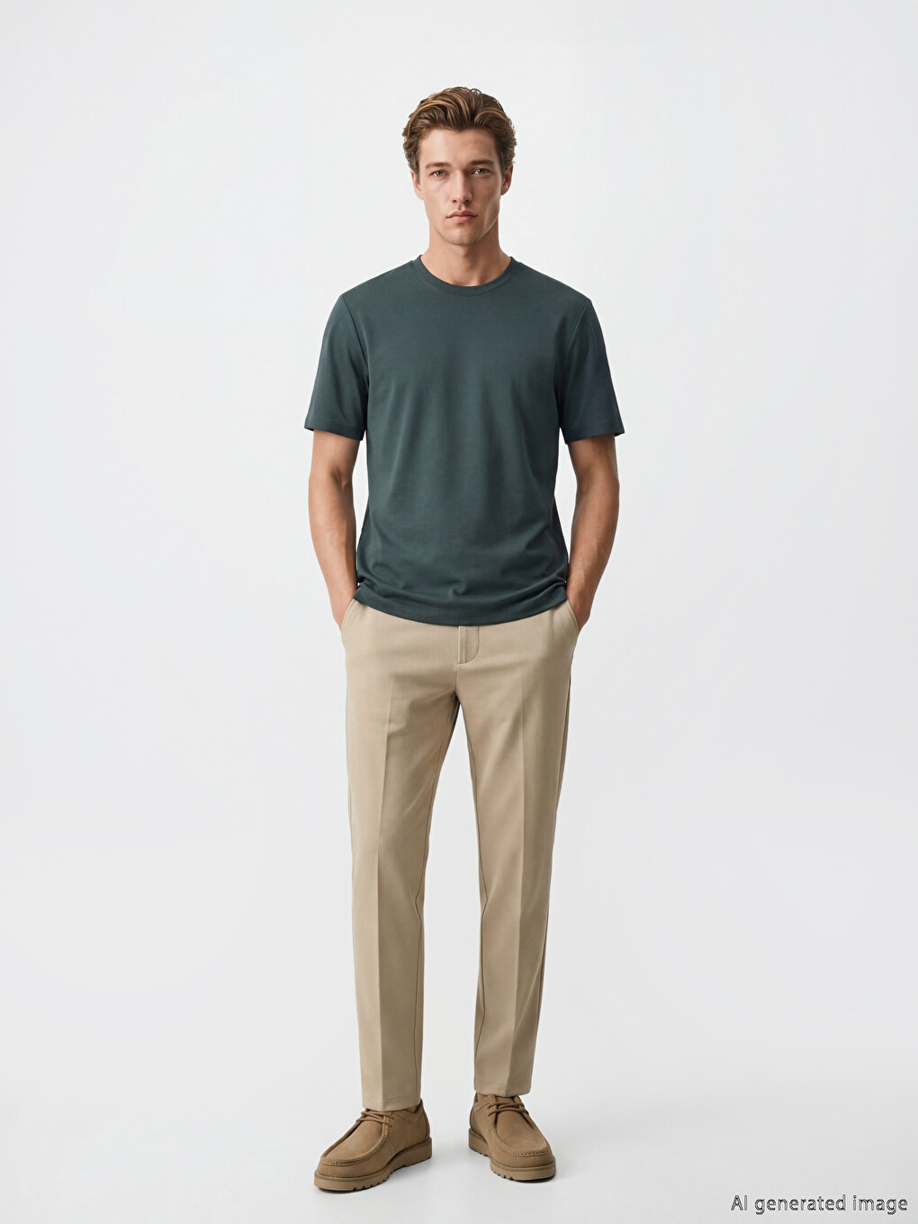 Regular Fit Thick Fabric T-shirt /03-1
