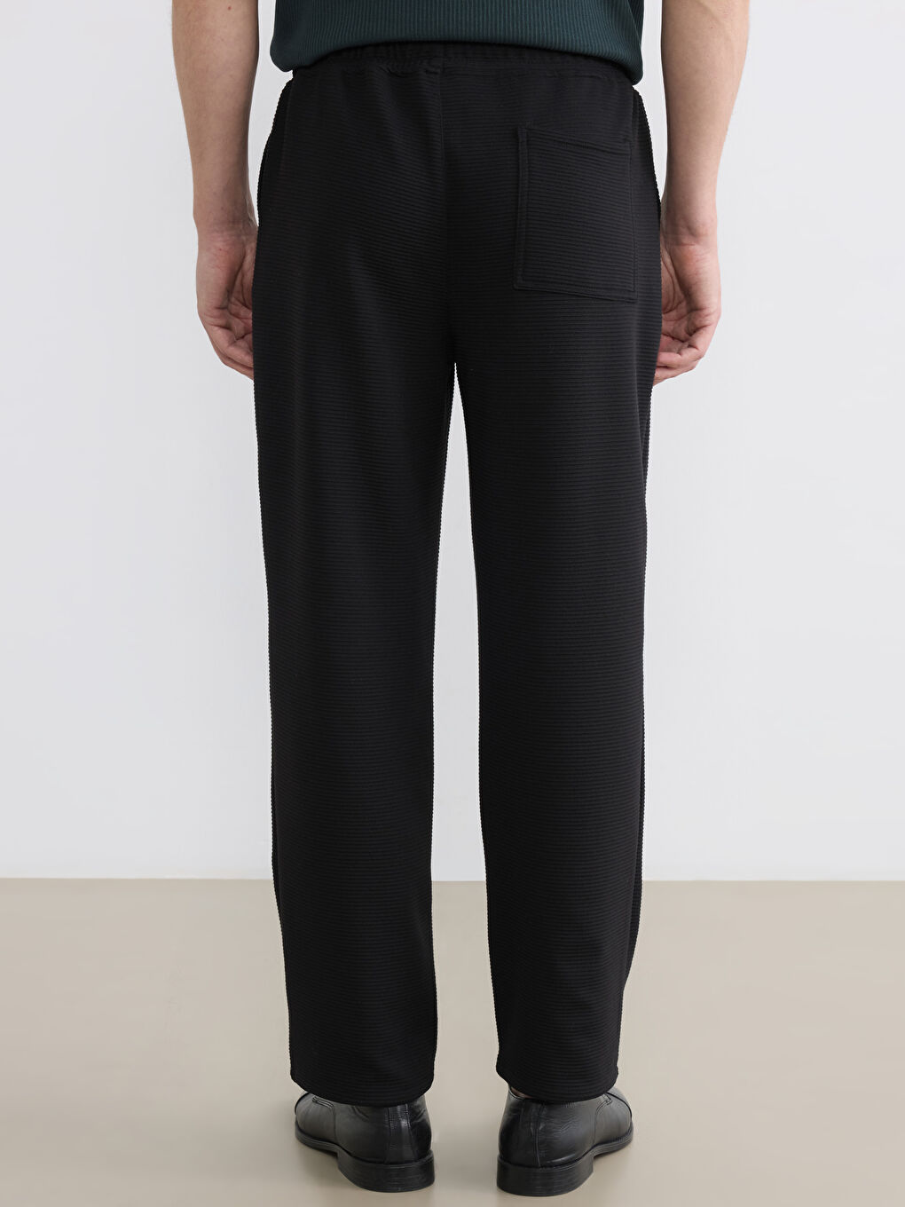 Regular Fit Textured Men's Trousers-3