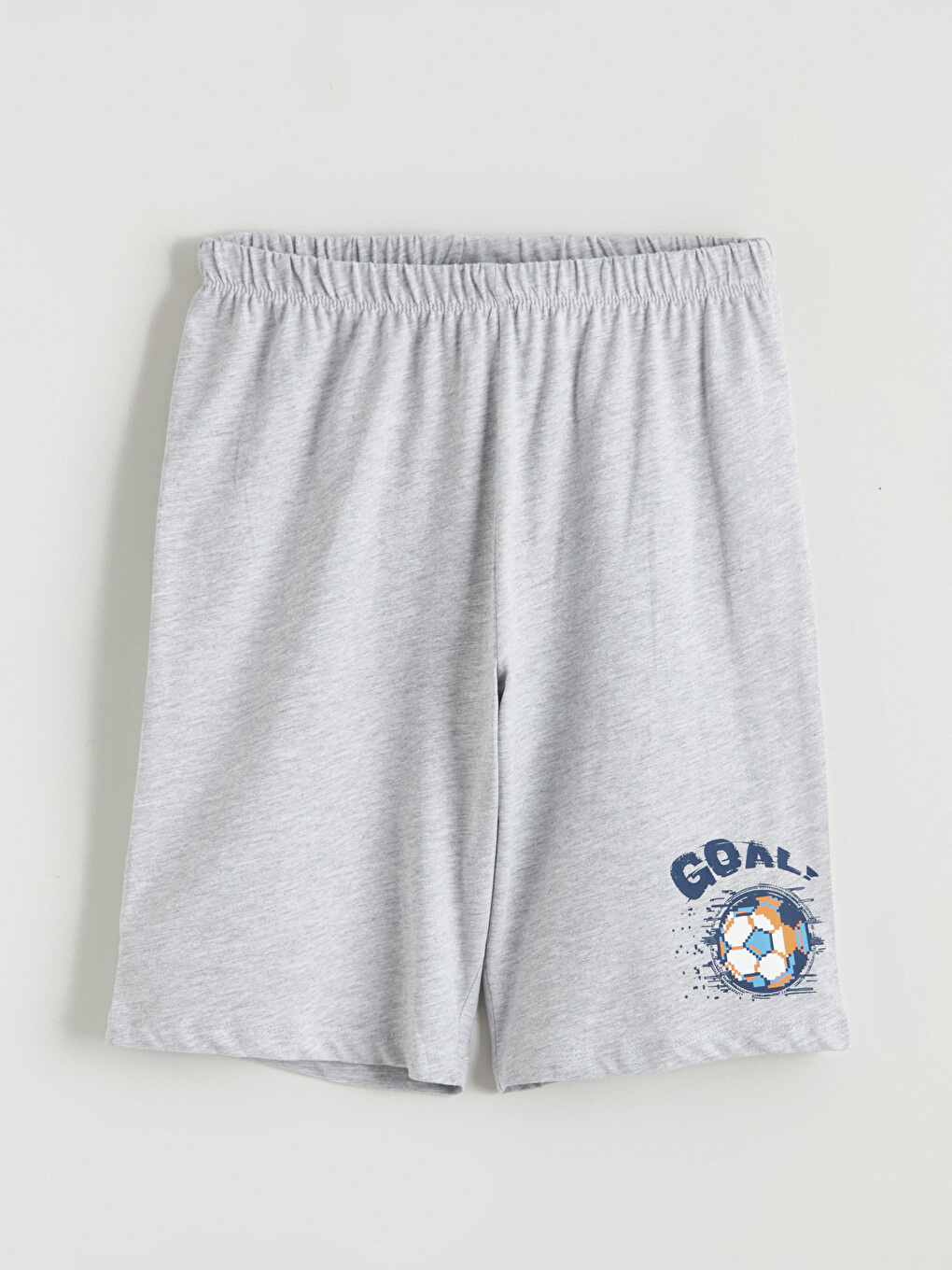 Gri Baskılı Erkek Çocuk Pijama Şort