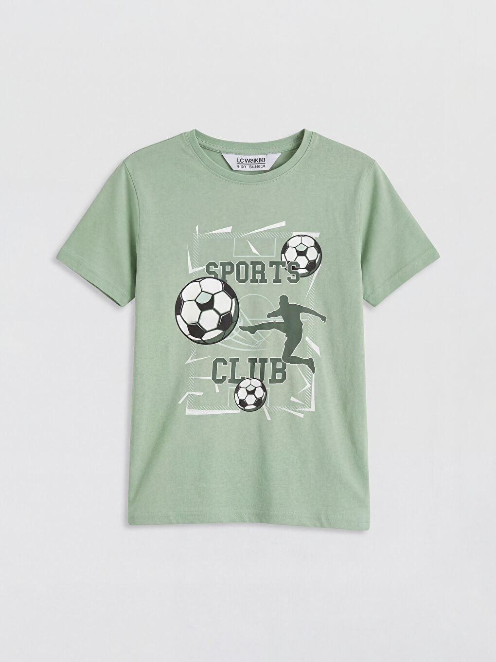 Yeşil Baskılı Erkek Çocuk Şortlu Pijama Takımı-1