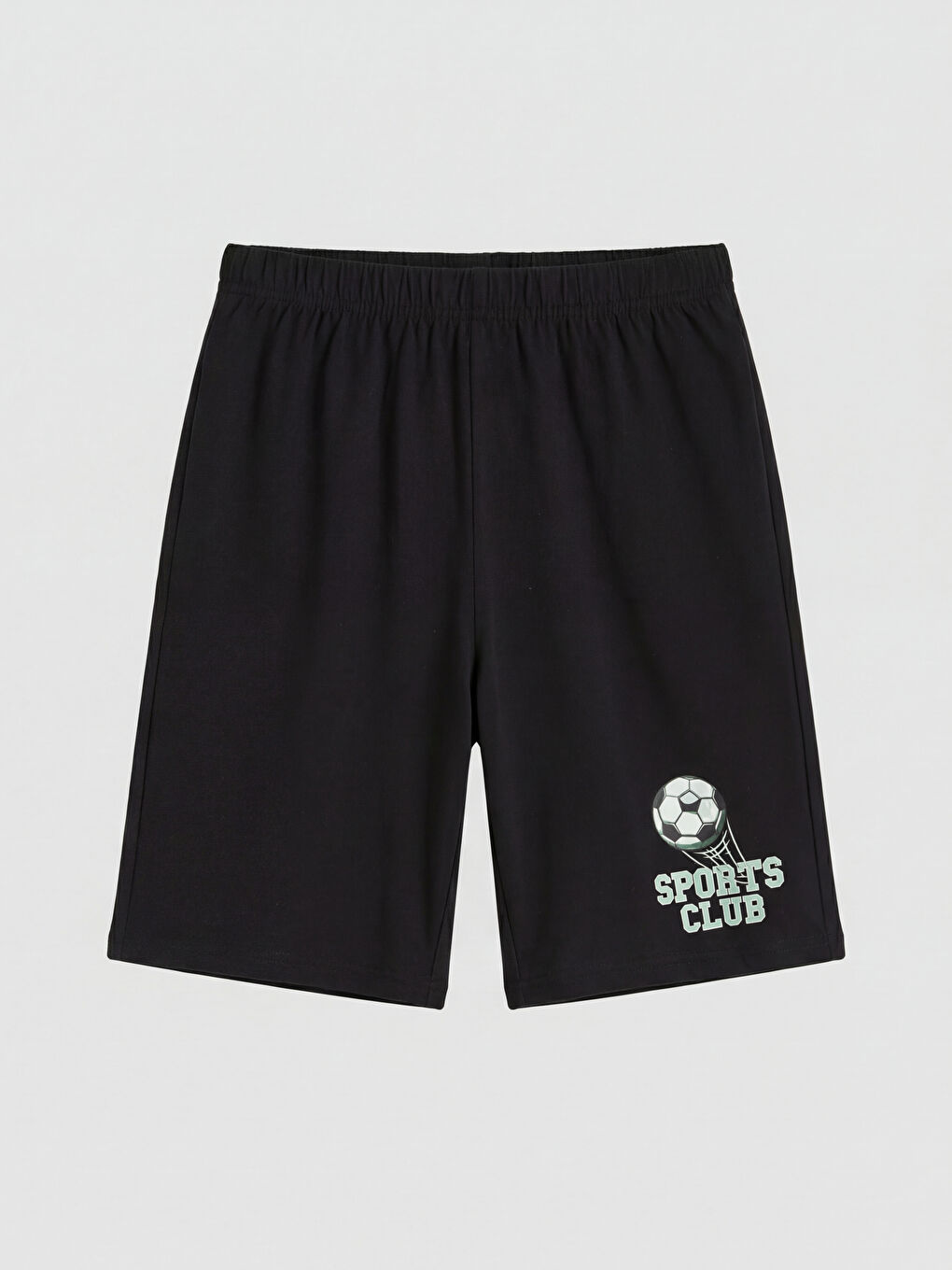 Yeşil Baskılı Erkek Çocuk Şortlu Pijama Takımı-3