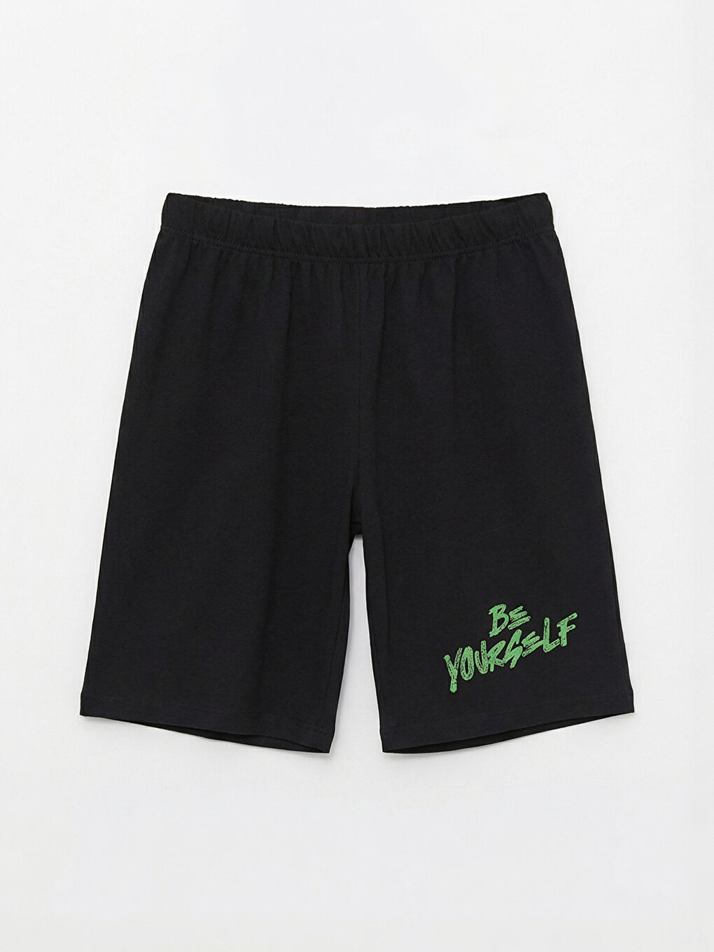 Yeşil Bisiklet Yaka Baskılı Erkek Çocuk Şortlu Pijama Takımı-3