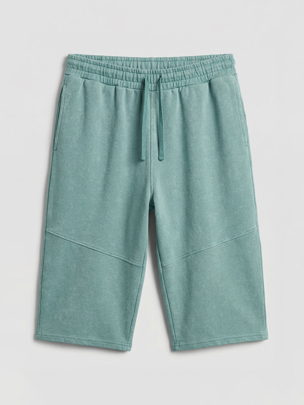 Yeşil Beli Lastikli Erkek Çocuk Şort