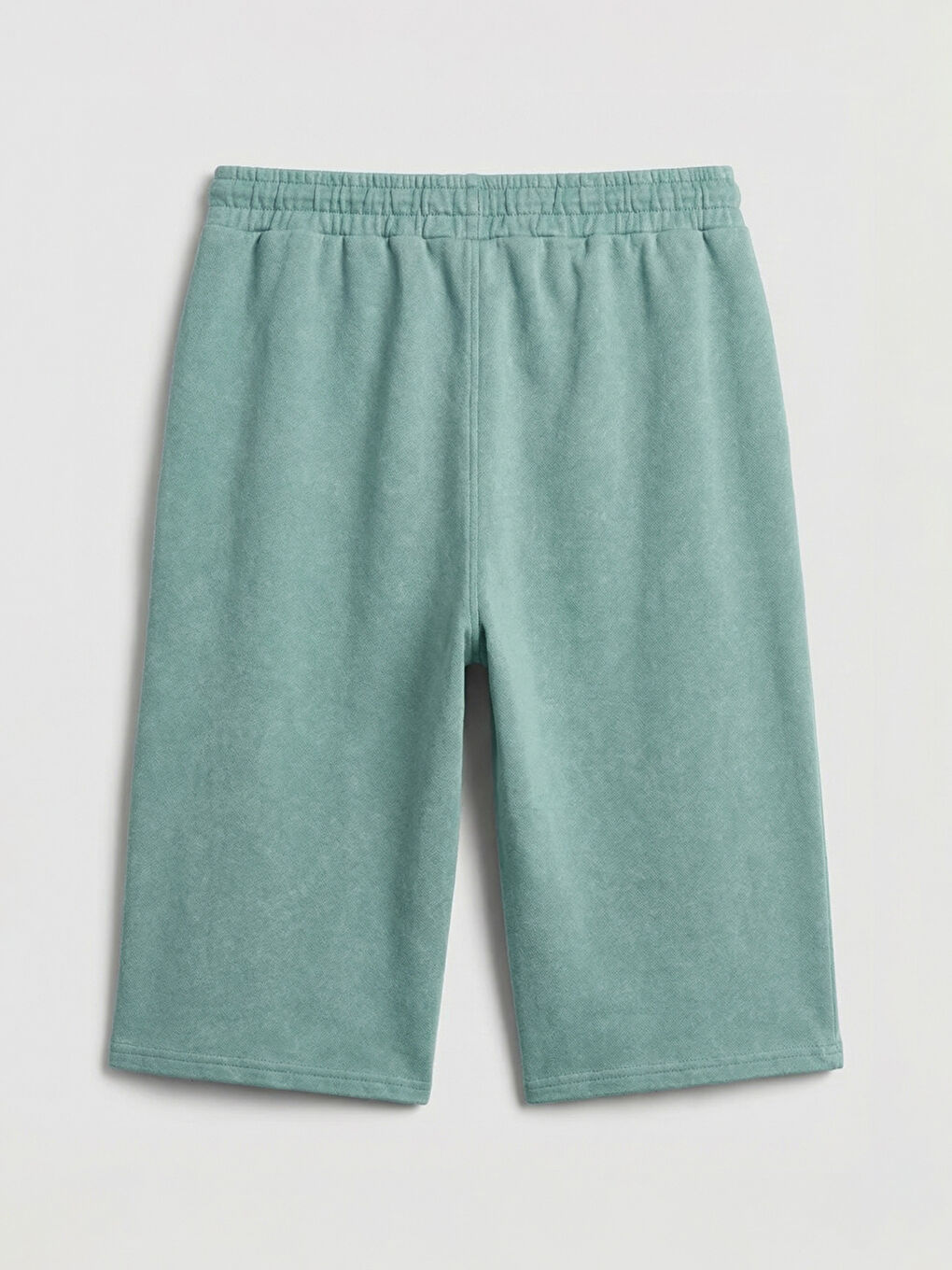 Yeşil Beli Lastikli Erkek Çocuk Şort-1
