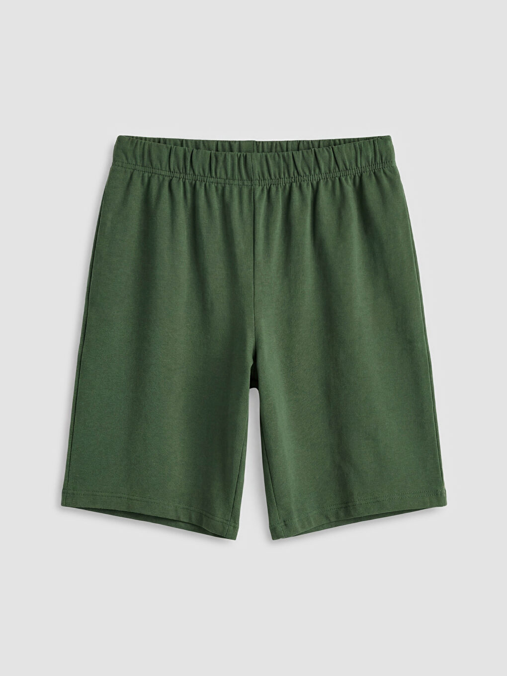 Yeşil Bisiklet Yaka Erkek Çocuk Şortlu Pijama Takımı-2