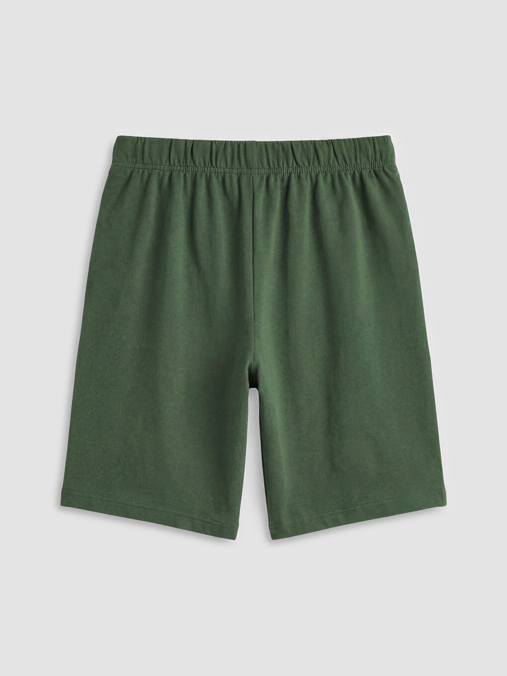 Yeşil Bisiklet Yaka Erkek Çocuk Şortlu Pijama Takımı-4