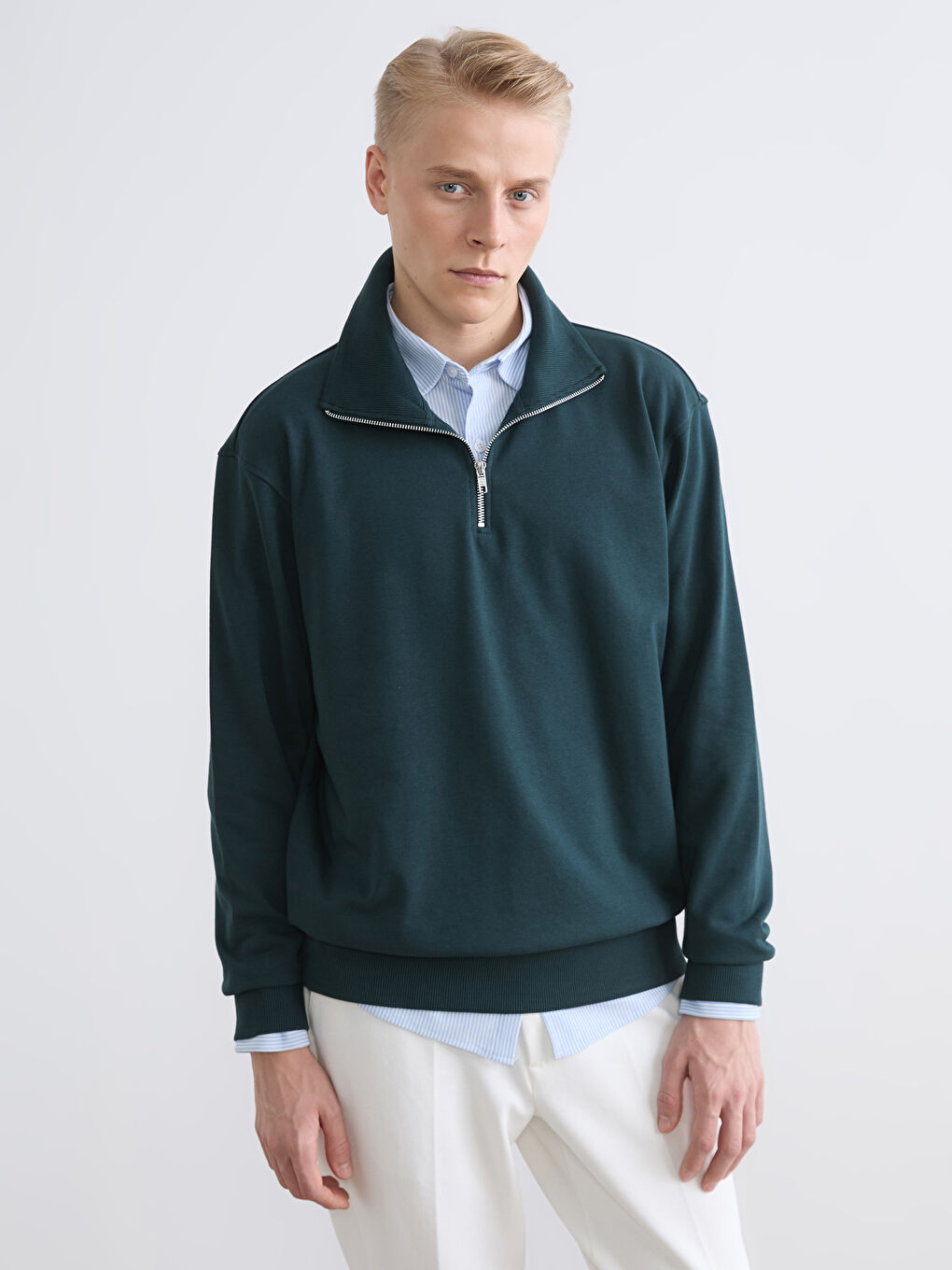 كنزة رياضية بياقة بولو للرجال-2