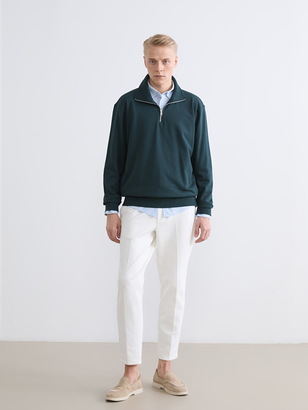 كنزة رياضية بياقة بولو للرجال-3