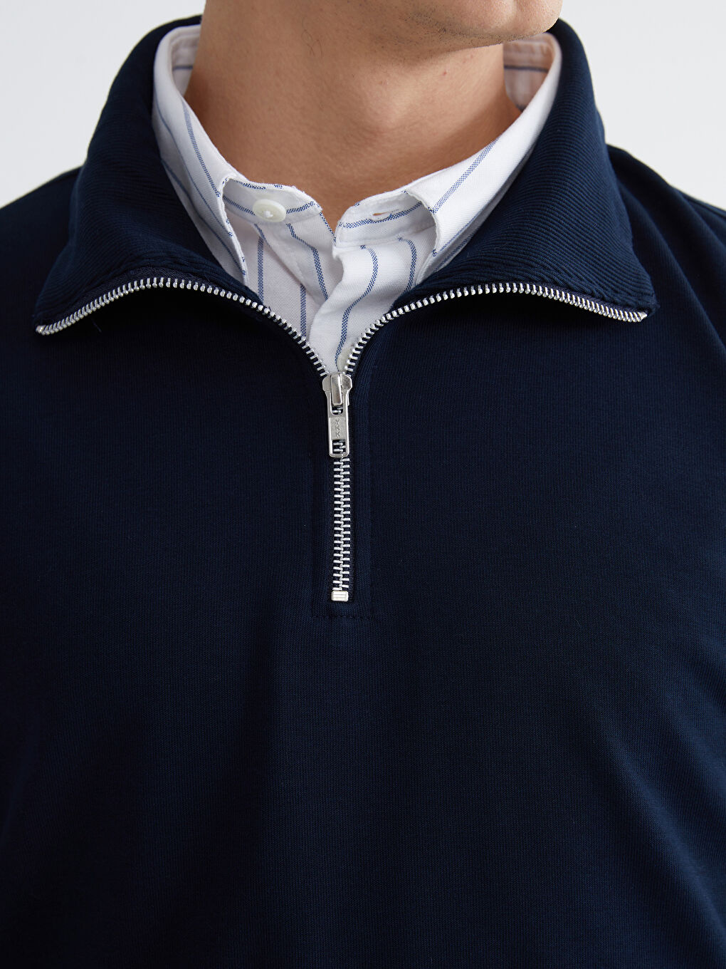 Polo Neck Men's Sweatshirt-2