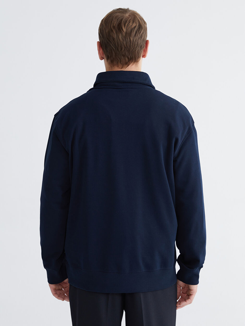 Polo Neck Men's Sweatshirt-3