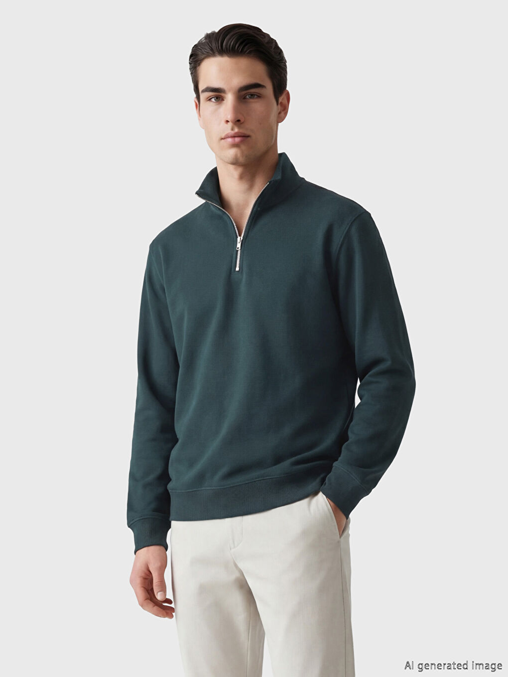 كنزة رياضية بياقة بولو للرجال