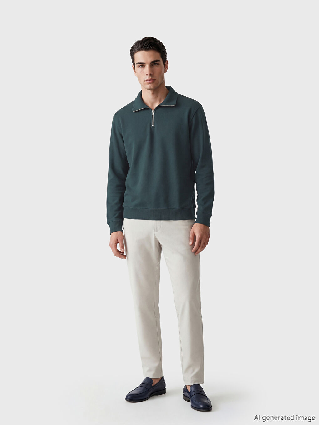 كنزة رياضية بياقة بولو للرجال-1